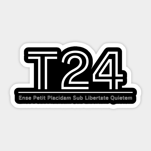 T24 - Ense Petit Placidam Sub Libertate Quietem - TrO - Inverted Sticker by Political Heretic